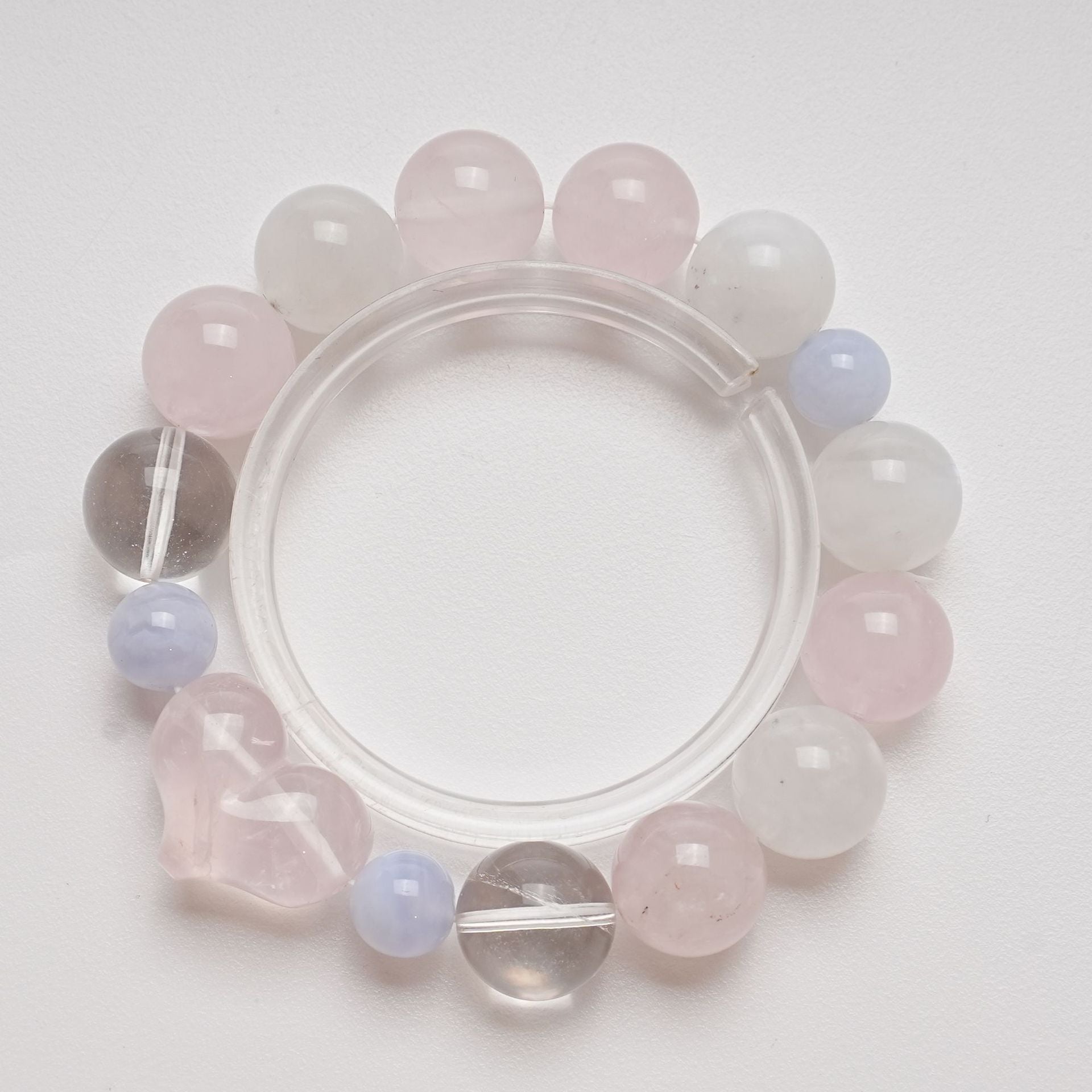 Natural Double A White Water Bracelet for Women Versatile Blue Vein Agate Blue Moonlight Bracelet