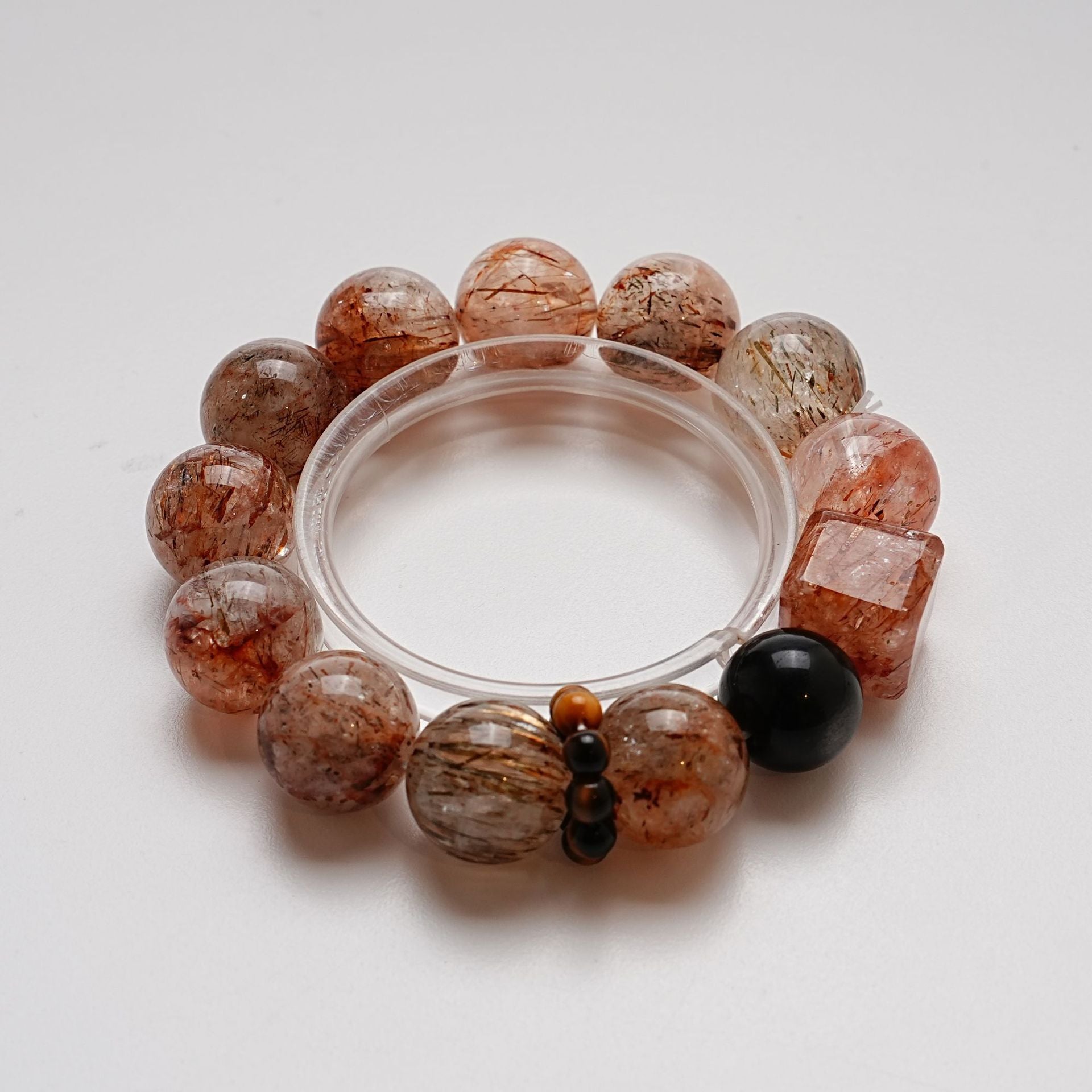 Natural Black Gold Super Seven Crystal Bracelet for Women Versatile Silver Obsidian Yellow Eye Tiger Bracelet