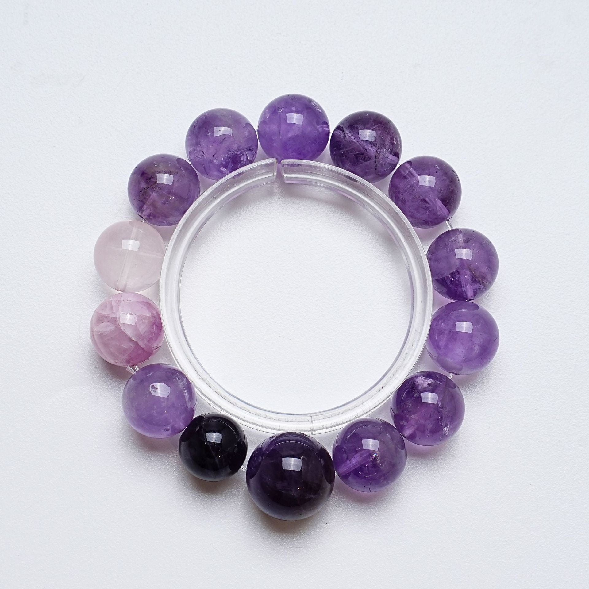 High Quality Natural Uruguay Amethyst Crystal Bracelet fashion Ice Orange Pink Bracelet