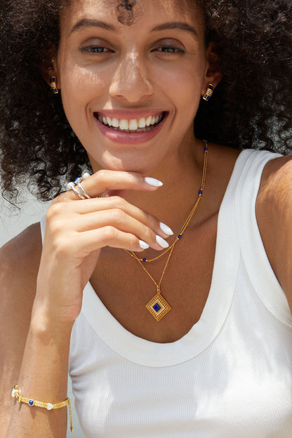 Серьги из натурального серебра 925 пробы с лазуритом, выполненные в технике комбинирования, в стиле нишевой роскоши, женские украшения, серьги Panyu из серебра.