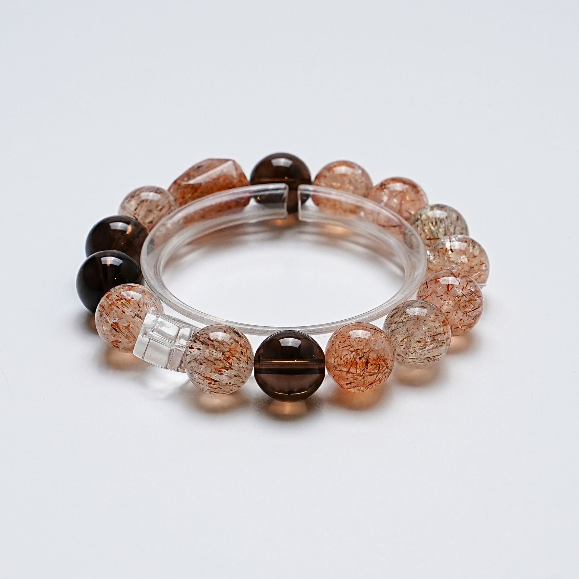 Natural Black Gold Super Seven Crystal Bracelet for Women Versatile High-Grade Tea Crystal Bracelet