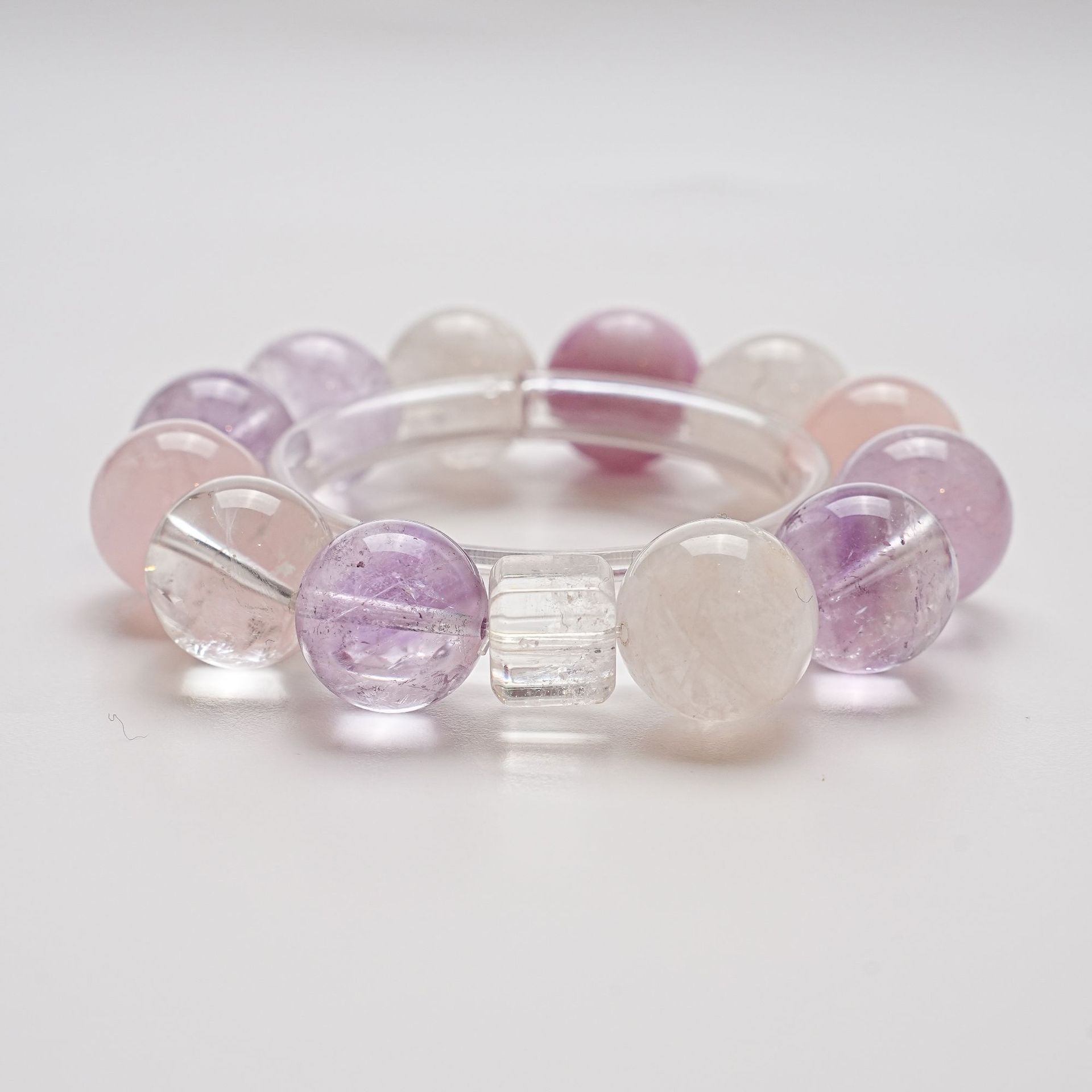 Natural White Crystal Bracelet for Women Versatile Lavender White Phantom Bracelet