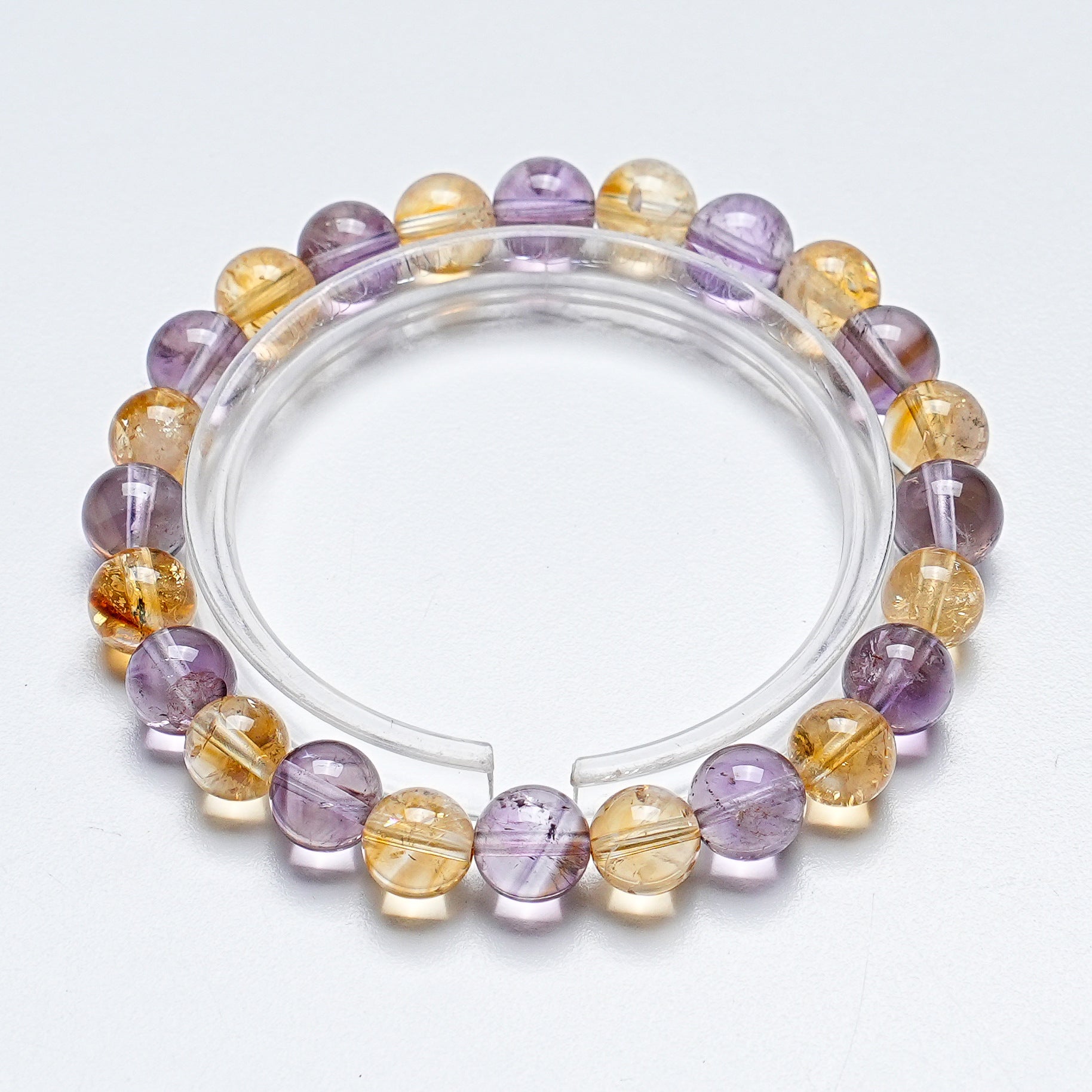 Natural Purple Tower Crystal Bracelet for Women Versatile High-Grade Yellow Tower Crystal Bracelet