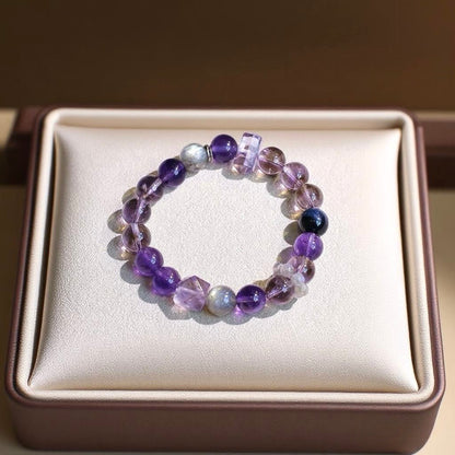 Amethyst and Moonstone bracelet for intuition and emotional healing