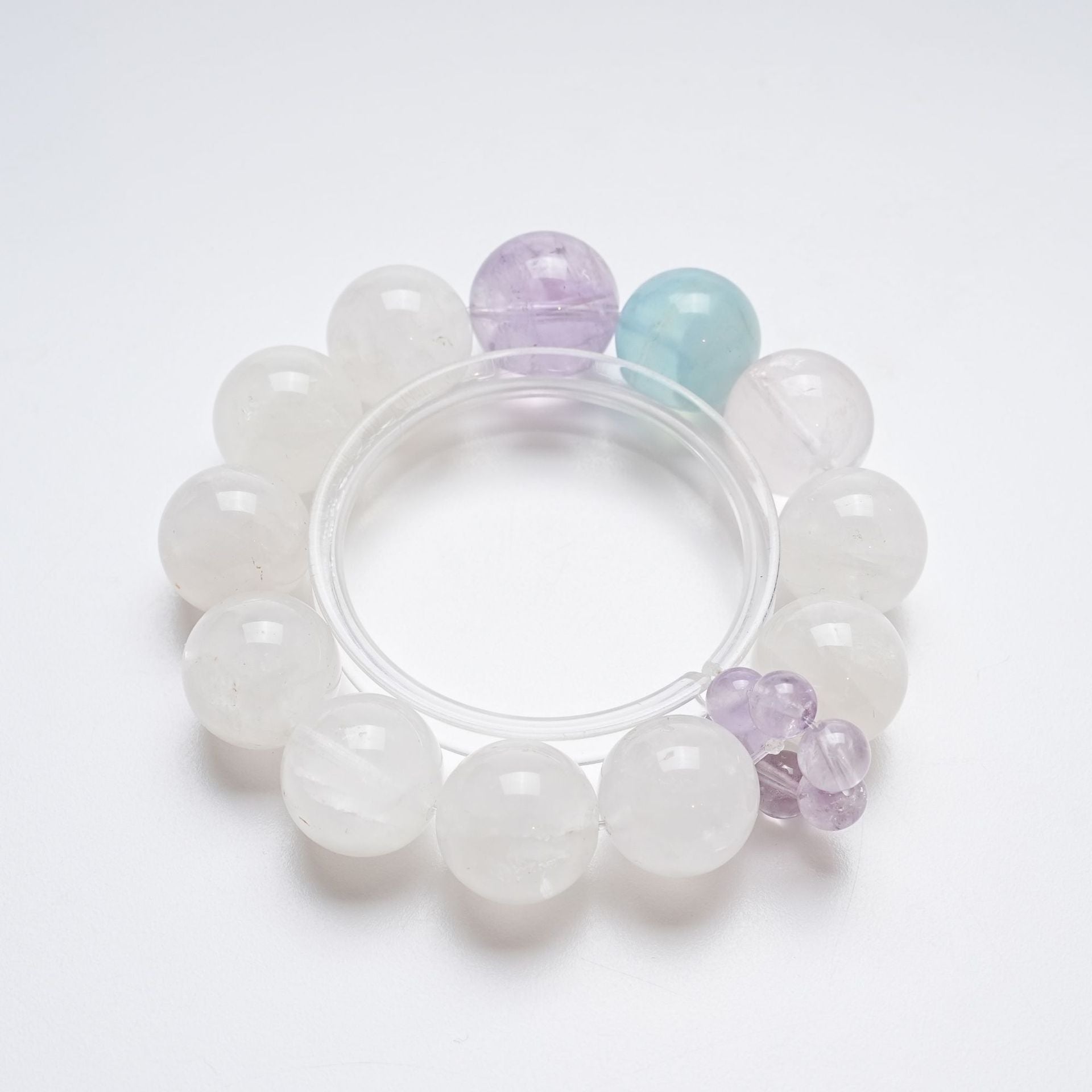 High Quality Natural White Phantom Crystal Bracelet Fashion Lavender Ice Orange Pink Bracelet