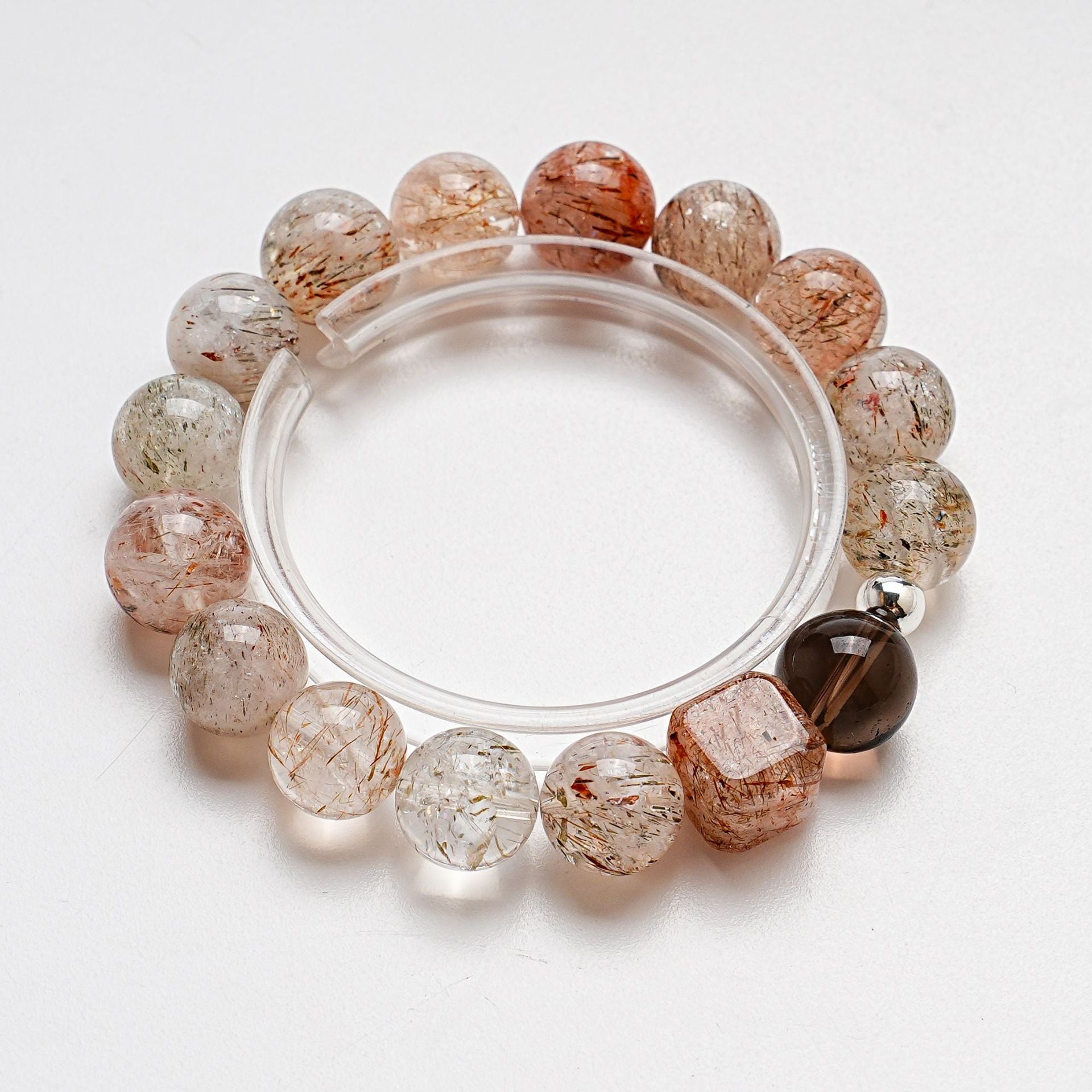 Natural Black Gold Super Seven Crystal Bracelet for Women Tea Crystal Fashionable Light Luxury Bracelet