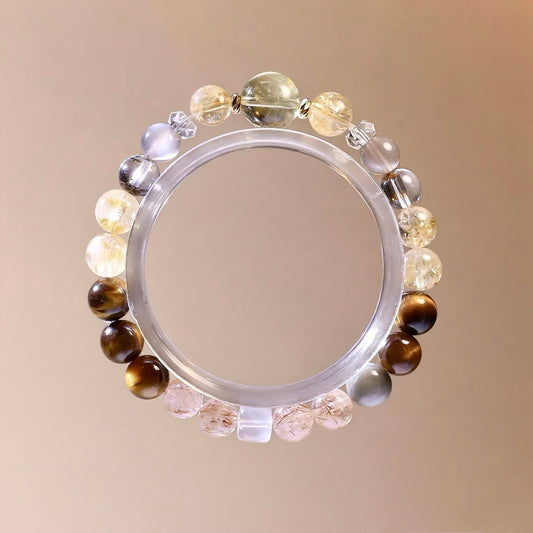 Yellow Tiger’s Eye & Lemon Quartz Bracelet – Natural Crystal Jewelry for Confidence and Abundance